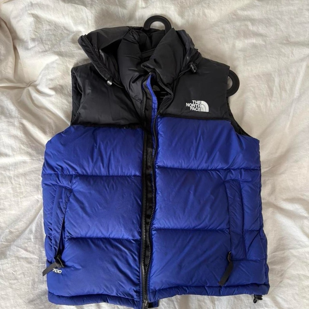 The North Face Black and Blue Insulated Vest